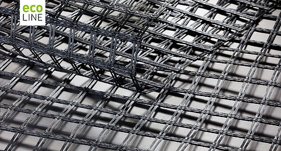 Pezzo campione Fortrac eco Campione nero Fortrac eco realizzato in PET riciclato