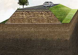 Rinforzo della base della diga con tessuto geotessile Geo tessuto per il rinforzo della base della diga