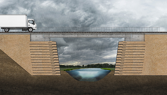 Spalle di ponte realizzate in terra rinforzate con geogriglie Costruzione di argini in terra rinforzata per linee ferroviarie con geogriglie come alternativa costruttiva efficiente e sicura
