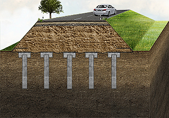 Rinforzo innovativo sopra i sostegni verticali per la costruzione di dighe Innovazione nella costruzione di dighe: il rinforzo sopra i sostegni verticali